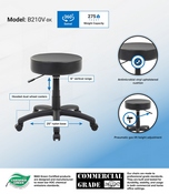 The DOT stool, Black Vinyl, B210V-BK